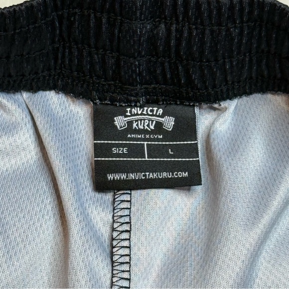 Invicta Kuru men’s large Black/red mesh Shorts with Anime design 4” inseam - Picture 6 of 8